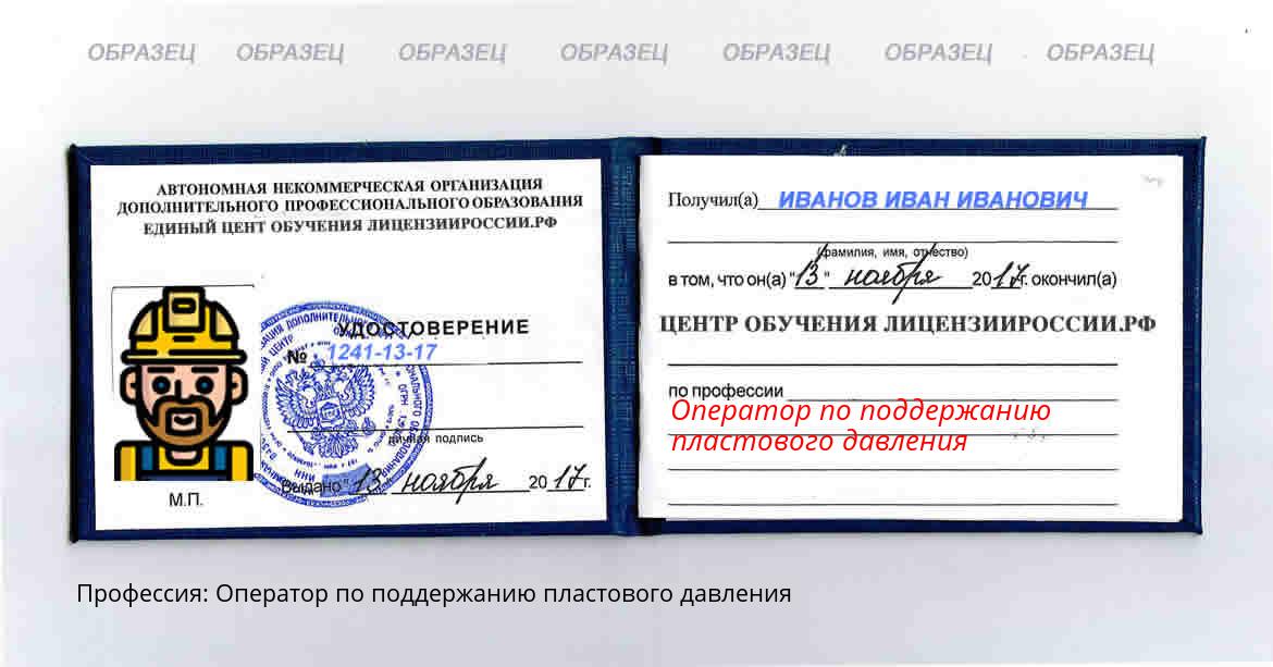 Оператор по поддержанию пластового давления Новомичуринск